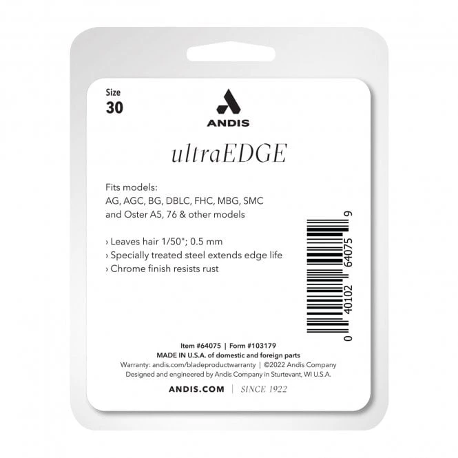 Andis #30 UltraEdge Detachable Blade 3 Andis #30 UltraEdge Detachable Blade - Image 3