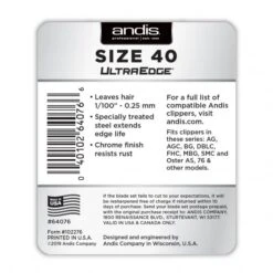 Andis #40 UltraEdge Detachable Blade -Groomers Professional andis 40 ultraedge detachable blade p72 12852 medium