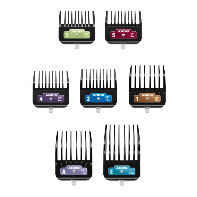 Andis 7-Piece Detachable Blade Attachment Comb Set 1 Andis 7-Piece Detachable Blade Attachment Comb Set