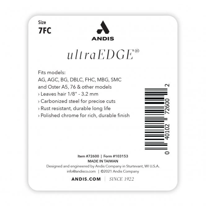 Andis #7FC UltraEdge Detachable Blade 3 Andis #7FC UltraEdge Detachable Blade - Image 3
