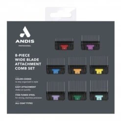 Andis 8 Piece Wide Blade Attachment Comb Set 12 Andis 8 Piece Wide Blade Attachment Comb Set -Groomers Professional andis 8 piece wide blade attachment comb set p18173 18193 medium