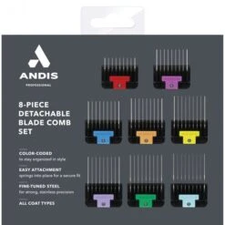 Andis Universal Stainless Steel Attachment Combs - 8 Piece Set 9 Andis Universal Stainless Steel Attachment Combs - 8 Piece Set -Groomers Professional andis universal stainless steel attachment combs 8 piece set p15833 18013 medium