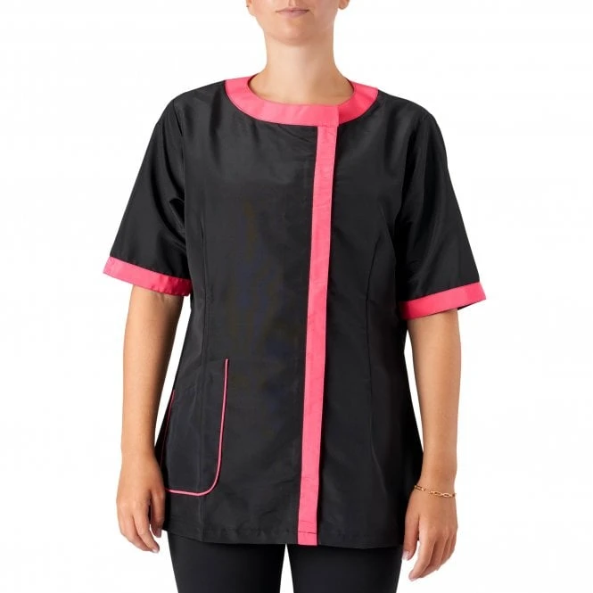 Amelia Boat Neck Jacket Black/Pink 2 Amelia Boat Neck Jacket Black/Pink - Image 2