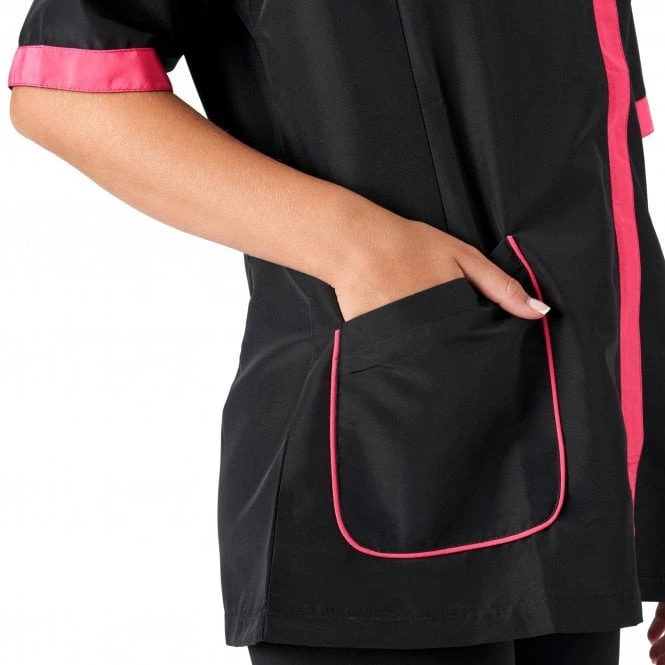 Amelia Boat Neck Jacket Black/Pink 4 Amelia Boat Neck Jacket Black/Pink - Image 4