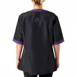 Amelia Boat Neck Jacket Black/Purple -Groomers Professional groomers amelia boat neck jacket blackpurple p18049 16860 medium