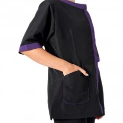 Amelia Boat Neck Jacket Black/Purple -Groomers Professional groomers amelia boat neck jacket blackpurple p18049 16861 medium
