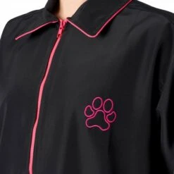 Buddy Short Sleeve Jacket Black/Pink -Groomers Professional groomers buddy short sleeve jacket blackpink p18054 17000 medium