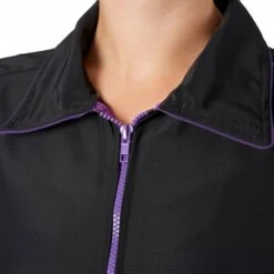 Buddy Short Sleeve Jacket Black/Purple -Groomers Professional groomers buddy short sleeve jacket blackpurple p18055 16994 medium