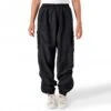 Cargo Trousers With Cuffed Hem Black