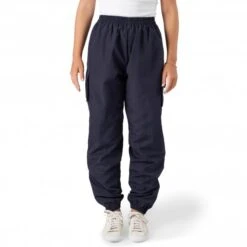 Cargo Trousers With Cuffed Hem Navy