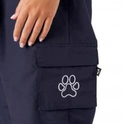 Cargo Trousers With Cuffed Hem Navy -Groomers Professional groomers cargo trousers with cuffed hem navy p17848 16753 medium