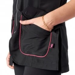Mandarin Collar Tunic Black/Pink -Groomers Professional groomers mandarin collar tunic blackpink p10336 17434 medium