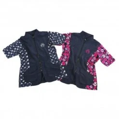 Mandarin Collar Tunic Navy/Pink Paw -Groomers Professional groomers mandarin collar tunic navypink paw p17876 15258 medium