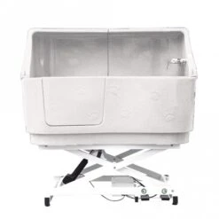 Neptune Electric Bath With Splashback - Cream