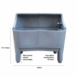 Neptune Static Bath With Splashback - Grey -Groomers Professional groomers neptune static bath with splashback grey p4881 10606 medium
