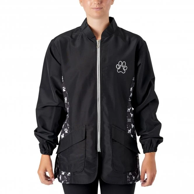 Penny Poodle Long Sleeve Mandarin Collar Tunic Black/Bling 2 Penny Poodle Long Sleeve Mandarin Collar Tunic Black/Bling - Image 2