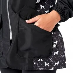 Penny Poodle Long Sleeve Mandarin Collar Tunic Black/Bling 10 Penny Poodle Long Sleeve Mandarin Collar Tunic Black/Bling -Groomers Professional groomers penny poodle long sleeve mandarin collar tunic blackbling p18050 16876 medium