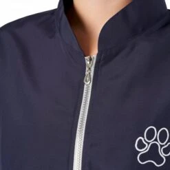 Penny Poodle Long Sleeve Mandarin Collar Tunic Navy/Bling -Groomers Professional groomers penny poodle long sleeve mandarin collar tunic navybling p18051 16891 medium