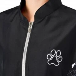 Penny Poodle Mandarin Collar Tunic Black/Bling -Groomers Professional groomers penny poodle mandarin collar tunic blackbling p18052 16904 medium