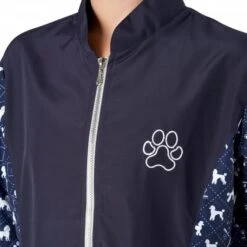 Penny Poodle Mandarin Collar Tunic Navy/Bling -Groomers Professional groomers penny poodle mandarin collar tunic navybling p18053 16915 medium