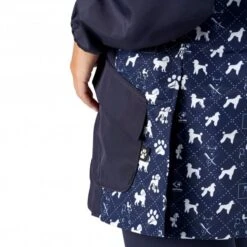 Penny Poodle Mandarin Collar Tunic Navy/Bling -Groomers Professional groomers penny poodle mandarin collar tunic navybling p18053 16917 medium