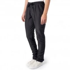 Stylish Straight-Legged Two-Tone Trousers Black