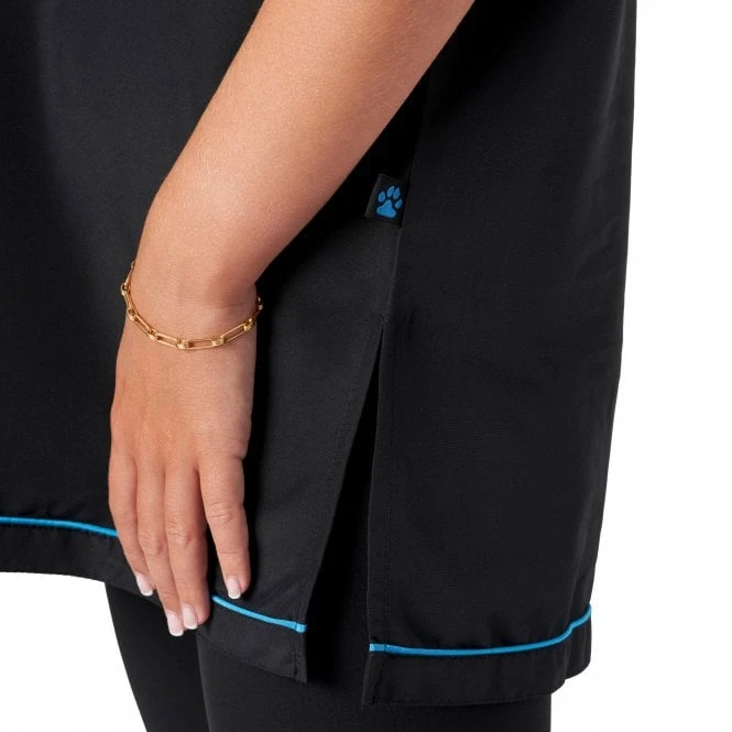 V-Neck Tunic Black/Blue 5 V-Neck Tunic Black/Blue - Image 5