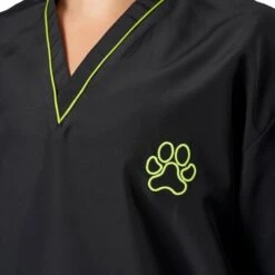 V-Neck Tunic Black/Neon 9 V-Neck Tunic Black/Neon -Groomers Professional groomers v neck tunic blackneon p18046 16983 medium