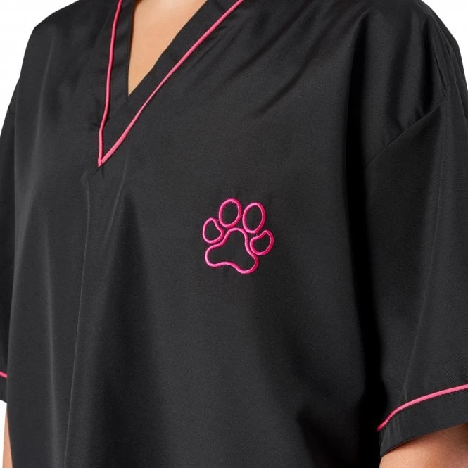 V-Neck Tunic Black/Pink 4 V-Neck Tunic Black/Pink - Image 4