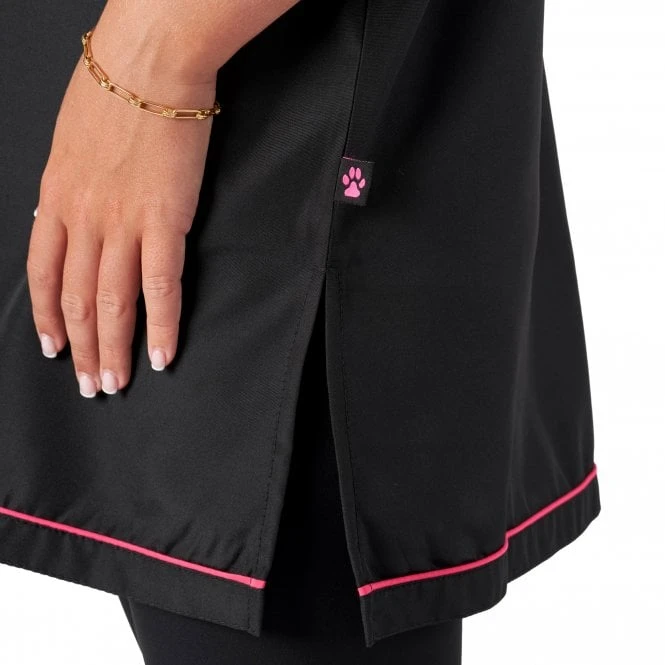 V-Neck Tunic Black/Pink 5 V-Neck Tunic Black/Pink - Image 5