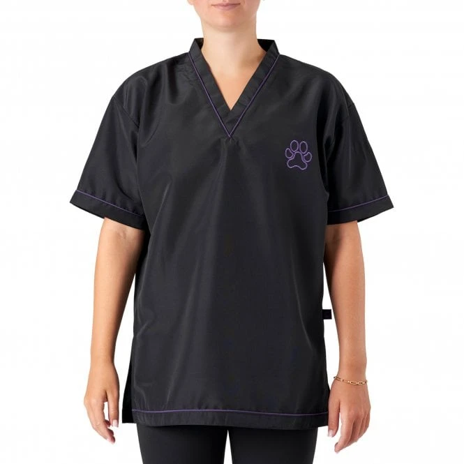 V-Neck Tunic Black/Purple 2 V-Neck Tunic Black/Purple - Image 2