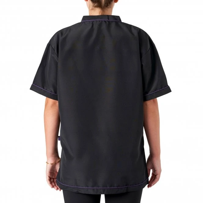 V-Neck Tunic Black/Purple 3 V-Neck Tunic Black/Purple - Image 3