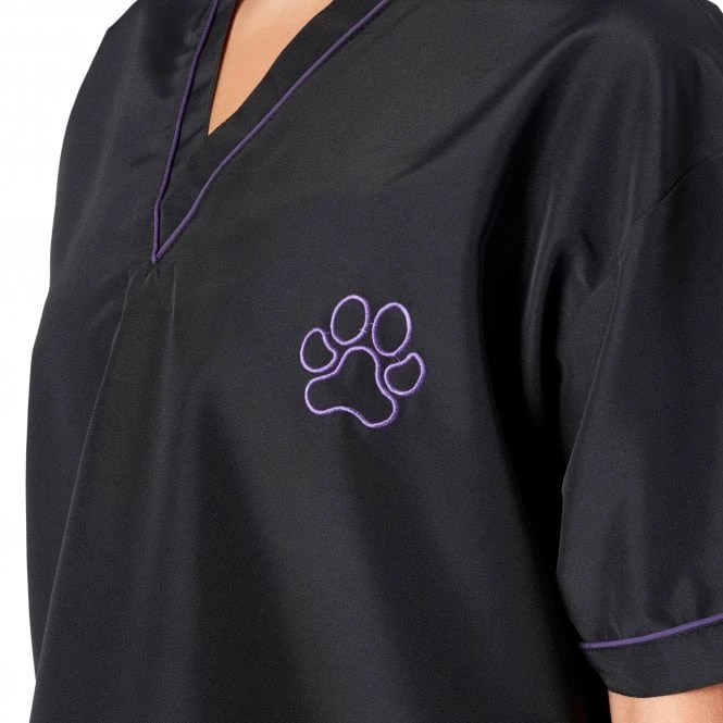 V-Neck Tunic Black/Purple 4 V-Neck Tunic Black/Purple - Image 4