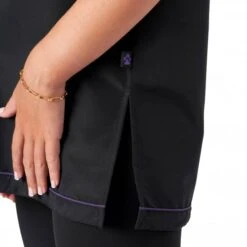 V-Neck Tunic Black/Purple 10 V-Neck Tunic Black/Purple -Groomers Professional groomers v neck tunic blackpurple p17801 16783 medium