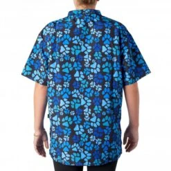 V-Neck Tunic Blue Paw Print 9 V-Neck Tunic Blue Paw Print -Groomers Professional groomers v neck tunic blue paw print p18093 17416 medium