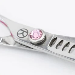 6.5" Left-Handed 18T Chunker Scissors 8 6.5" Left-Handed 18T Chunker Scissors -Groomers Professional kanpeki curved pink 65 left handed 18t chunker scissors p18065 17067 medium