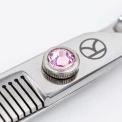 7.5" Left-handed 48T Fluffer Scissors -Groomers Professional kanpeki curved pink 75 left handed 48t fluffer scissors p18068 17089 medium