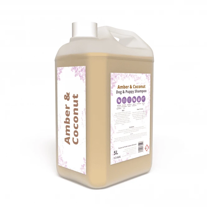 Amber And Coconut Conditioning Dog & Puppy Shampoo - 5L 1 Amber And Coconut Conditioning Dog & Puppy Shampoo - 5L